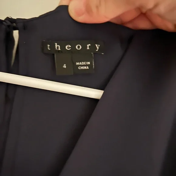 Theory Navy Osteen V-Neck Dress - Picture 7 of 9